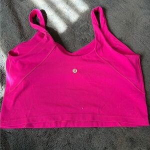 Lululemon Athletica Fuchsia Tank Top Biult I. Support and Removable cups